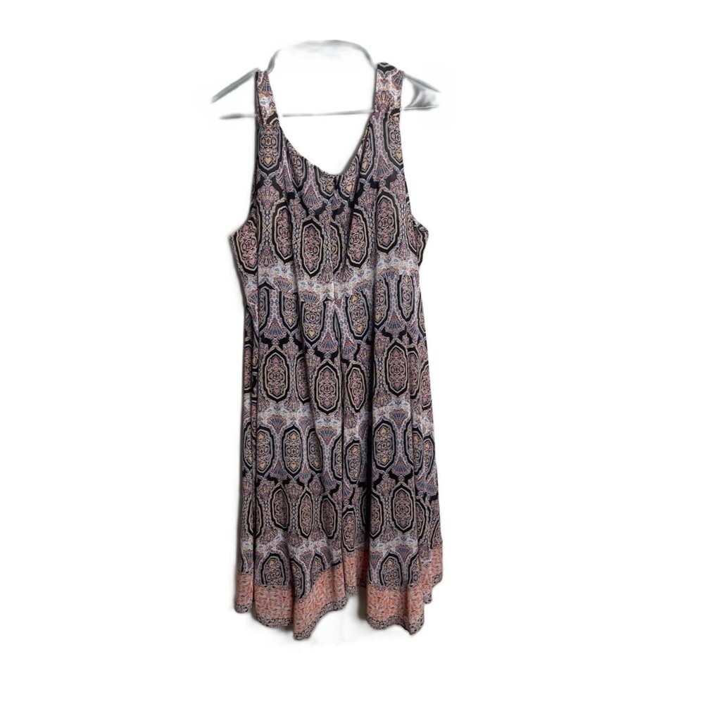 Catherines Womens Plus Midi Asymmetrical Sleeveless Floral Chiffon Dress Size 3X - Picture 4 of 13